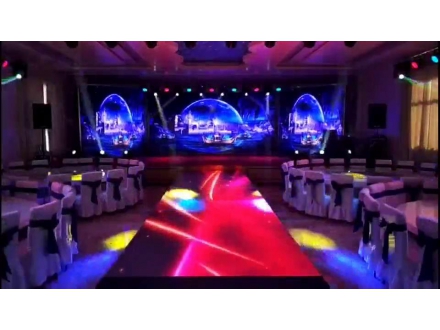 Banquet hall full-color high-definition display + floor tile screen